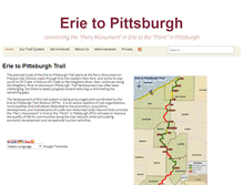 Tablet Screenshot of eriepittsburghtrail.org